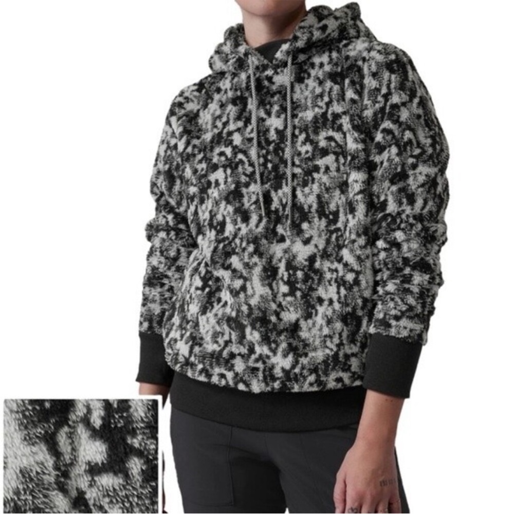 Athleta Tugga Teddy Sherpa Jacquard Hoodie Size Large